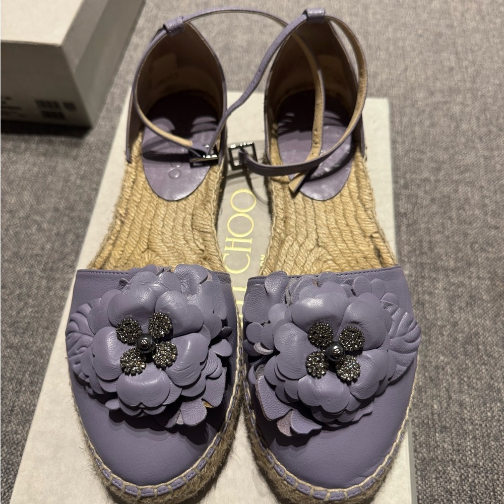 Jimmy Choo Floral Espadrille Sandals